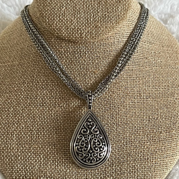 Lia Sophia multi strand teardrop necklace - Picture 1 of 5